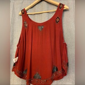 Free People Bad Girls Do It Well Beaded Tank - Medium